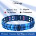 Vicmag Men Magnetic Bracelet Titanium Steel, Double Row 3500 Gauss Wristband with Adjustment Tool and Gift Box (Pure Blue 4 Elements) - Buy Online on GoSupps.com