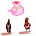 SEWOART Chicken and Duck Vest Hen Pet Harness Puppy Harness Comfortable Pet Harness Pet Leash Polyester Pink 17X15X0.5CM Pink - Buy Online on GoSupps.com