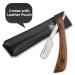 Haryali London Razor Set with Wooden Handle - 10 Blades & Case | Professional Wet Shaving Beard Knife for Men | Tight & Clean Shave - Buy Online on GoSupps.com