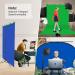 Hemmotop 5ft x 6.5ft T-Shape Backdrop Stand for Green Screen - Adjustable Photo Background Stand with 4 Clip Clamps and Carry Bag, Ideal for Video Studio, Parties - Portable and Easy to Use - Buy Online on GoSupps.com