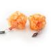 1541 London Exfoliating Bath & Shower Body Puff/Scrunchie/Buffer TWIN PACK (Tangerine Orange)