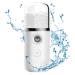 Nano Mister for Lash Extensions - Hydrating Handy Handheld Nano Facial Mist Sprayer Eyelash Aftercare Tool - Rechargeable Face Steamer for Lash Salon Make-Up & Skincare Treatments White