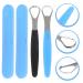 2 Sets Stainless Steel Oral Mouth Cleaning Scraper Tools | Black & Blue - Best for Dental Hygiene Care - Buy Online on GoSupps.com