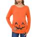 For G and PL Halloween Women's Pregnancy Top Long Sleeve Maternity Funny Costume S-XXL S Orange Pumpkin