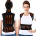 MIOTEQ lower back support self -heating pain relief double train lumbar support sciatica spinal stenosis scoliosis or herniated disc (color: Black Size: m/medium) m/medium black