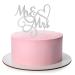 CHEERYMAGIC Glitter Mr and Mrs Cake Topper Wedding Cupcake Toppers Engagement Cake Toppers Decorations for Wedding Engagement Bridal Shower Anniversary Party Cake Decoration Supplies A4JHDGCP