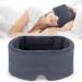 100% Handmade Cotton Eye Mask for Sleep - RelaxSleep | Light Blocking Blindfold for Home & Travel - Black - Buy Online on GoSupps.com