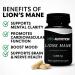 Lion's Mane Mushroom 10000mg High Potency Extract Organic Mushroom Supplement Ayurvedic Brain Health Support Immune & Nervous System Supplement Memory Focus Mood Immunity Vegan - Buy Online on GoSupps.com