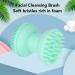 Dual Head Facial Cleansing Brush & Silicone Scalp Scrubber - Ergonomic Exfoliator for Skin & Hair Massage | International Shipping Available - Buy Online on GoSupps.com