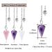 Xiannvxi 3pcs Crystal Pendulum Set - Amethyst Rose Quartz & Clear Quartz for Prophecy | Gemstone Pendulums for Reiki & Witchcraft Supplies - Buy Online on GoSupps.com