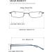 Vevesmundo Metal Reading Glasses - Compact Light Spring Hinge Blue Light Filter 1.0x - Classic Narrow Design with Metal Etui - Buy Online on GoSupps.com