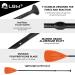 LBW SUP Paddle 3 Piece Stand Up Paddleboard Paddles - Adjustable Double Holes Lock, Sturdy & Ergonomic Design for Surfing Beginners - Orange - Buy Online on GoSupps.com