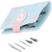 Nail Care Kit for Girls Student-friendly Manicure Set with Cute Cartoon Clippers and Scissors Utensil Tools Includes Essential Shower Squeegees (3418A Fruit Button-Peach) - Buy Online on GoSupps.com