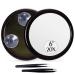 MIYADIVA 20X Travel Magnifying Makeup Mirror with Suction Cups  6 Inch Vanity Mirror  Portable Mirror for Home/Hotel  Gift for Women  Black