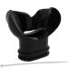 Scuba Choice Scuba Diving Black Silicone Comfort Bite Mouthpiece with Regulator Tie