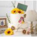 15 Pcs Cake Toppers Decorations Sunflowe Cake Toppers Sunflower Wedding Cake Toppers Artificial Flowers Birthday Party Decorations Yellow - Buy Online on GoSupps.com