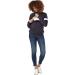 HAPPY MAMA Maternity Nursing Zipped Sweatshirt 1110 - Striped Jumper, Size 10, Graphite - Buy Online on GoSupps.com