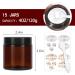 Betrome 4 oz Amber Glass Jars 15 Pack 120ml Round Empty Cosmetic Containers Face Lotion Cream Storage Jars with White Inner Liners and Black Lids 4 Oz amber - Buy Online on GoSupps.com