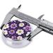 Buy Purple White Floral Printed Pill Organizer - Round Travel Mini Medicine Box for Purse - Iron Plating One Size - Buy Online on GoSupps.com