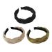 3 Pieces of Braided Wide Headbands Retro Women's Hairbands Women's Wide Hairbands Fashionable Braided Headbands Clothing Accessories for Girls and Women (3 Colors)