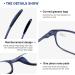 DOOViC Blue Light Filter Computer Reading Glasses for Unisex TR259-C | 9 Colors Available | Blue+Black 3.5x Magnification - Shop Now! - Buy Online on GoSupps.com