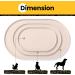 Conlun 1.2cm Raised Edge Cat Food Mat - BPA-Free Silicone Pet Mat - Waterproof Dog Feeding Mat - Beige 48x30cm - Buy Online on GoSupps.com