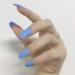 Belicey Press-On Matte Blue Coffin False Nails - 24PCS Medium Acrylic Tips for Women & Girls - Buy Online on GoSupps.com