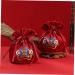 HOMSFOU 2pcs Candy Bag Packaging Bag Wedding Candy Bags Candy Bags for Wedding Decorative Candy Pouches Drawstring Candy Bags Gift Bags Wedding Decor Portable Candy Pouch Festival Supply Red 15x12cm - Buy Online on GoSupps.com