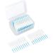 200-Piece Mouth Cleaning Tools Set - Interdental Brush Disposable Soft Silicone Head Portable Dental Floss & Toothed Flap with Case for Oral Care - Blue - Buy Online on GoSupps.com