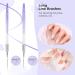 Raindon Nail Art Liner Brushes - Metal Handle Design Pen for UV Gel Polish Painting - Purple&White - Buy Online on GoSupps.com