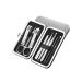 Nail Clipper Set 8-Piece Nail Clippers Set Adult Stainless Steel Nail Clippers Pedicure Kit Nail File Nail Clippers Manicure Beauty Kit Nail Clipper Kit (Color : Gris)