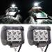 Shangyuan Pontoon Boat Docking Light, Marine Led Lights for Kayak Bass Jon Fishing Boat Spreader Light, Boat Headlights, T-top Light, Deck Light, Driving Lights, Stern Light, Navigation Lights, 2pcs 18w 6Led 2pcs white