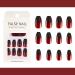 SIUSIO 24Pcs Medium Ombre Coffin Nails - Red Wine Full Cover Press On Nail Art Tips for Women and Girls - Buy Online on GoSupps.com
