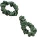 Topkids Accessories Set of 2 Small Satin Scrunchies for Girls & Women Hair Accessories for Ladies & Teens Non-Slip Scrunchie Imitation Silk Scrunchies Hair Bobbles (Olive Green) - Buy Online on GoSupps.com