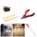 Filfeel Hair Extensions Tool Set - 100 Microring Pearls Hook Needle Tension Loop & Pliers for Seamless Extensions - Buy Online on GoSupps.com