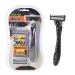 Men's 5 Blade Shaving Razors (6 Cartridges + 1 Handle) Black