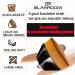 Velour Triangle Powder Puff & Kabuki Brush Set for Flawless Face Makeup | Black+White - Buy Online on GoSupps.com