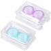 EXCEART 2-Piece Contact Lens Kit - Travel Case with Tweezers & Solution Bottle for Women & Girls - Blue & Purple - Buy Online on GoSupps.com
