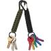 KongJies Paracord Carabiner 2 Pack - Durable Keychain for Camping Hiking & Bottles - Black & Military Green - Buy Online on GoSupps.com