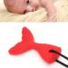 Buy Baby Teether - Silicone Fishtail Shape Teething Stick & Pendant Necklace (Red) | Soft & Safe Chew Toy for Infants - Buy Online on GoSupps.com