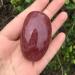 1pcs Natural Strawberry Crystal Palm Stones Natural Crystal Reiki 80-90g Suitable for Home Raw Stones and Minerals Home Goods