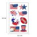 4th of July Temporary Tattoos - 100pcs Fake Tattoos for Kids & Adults | Independence Day Body Art Stickers in Red White Blue | Memorial Day, Labor Day, USA National Flag Decor - Buy Online on GoSupps.com