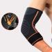Garneck Elbow Brace for Tennis & Baseball - Compression Arm Sleeve & Elastic Protective Wrap - Adjustable Support for Elbow Pain Relief - Orange - Buy Online on GoSupps.com