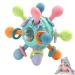 Raripida biting toys baby bite ring made of silicone bpa-free gripping ball toothing aid baby toys teether ball toys gift for babies 0-12 months (blue)