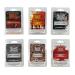 6 Pack Soy Blend Candle Wax Bar Melts - Fall or Autumn Pack of Woodsy, Masculine, or Musky scents. Smoky Cedarwood, Black Spice, Autumn Warmth, Sandalwood, Dark Teakwood, Cedar and Saffron