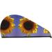 Bloom Sunflower Coral Velvet Dry Hair Cap with Buttons for Thick Curly Hair - Anti-Frizz Black Hair Towel - Buy Online on GoSupps.com