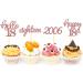24-Piece Rose Gold 18th Birthday Cupcake Topper Set | Glitter Party Decorations for Boys | 2006 Themed Cake Decor - Buy Online on GoSupps.com