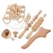 Plafope 5st massage device from beech manual hand tools cat ears gold foot massage tools guasha-ridge facial tools body massage devices leg roller scratching stick wood body shape
