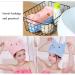 Microfiber Hair Turban Wrap Set - Quick Dry Hair Towels for Women - Super Absorbent Bath Head Wraps in Pink & Blue - Buy Online on GoSupps.com