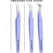 Fiber Tip Lash Tweezers - Pack of 3 Professional Eyelash Extension Tweezers (Mauve Purple) - Buy Online on GoSupps.com